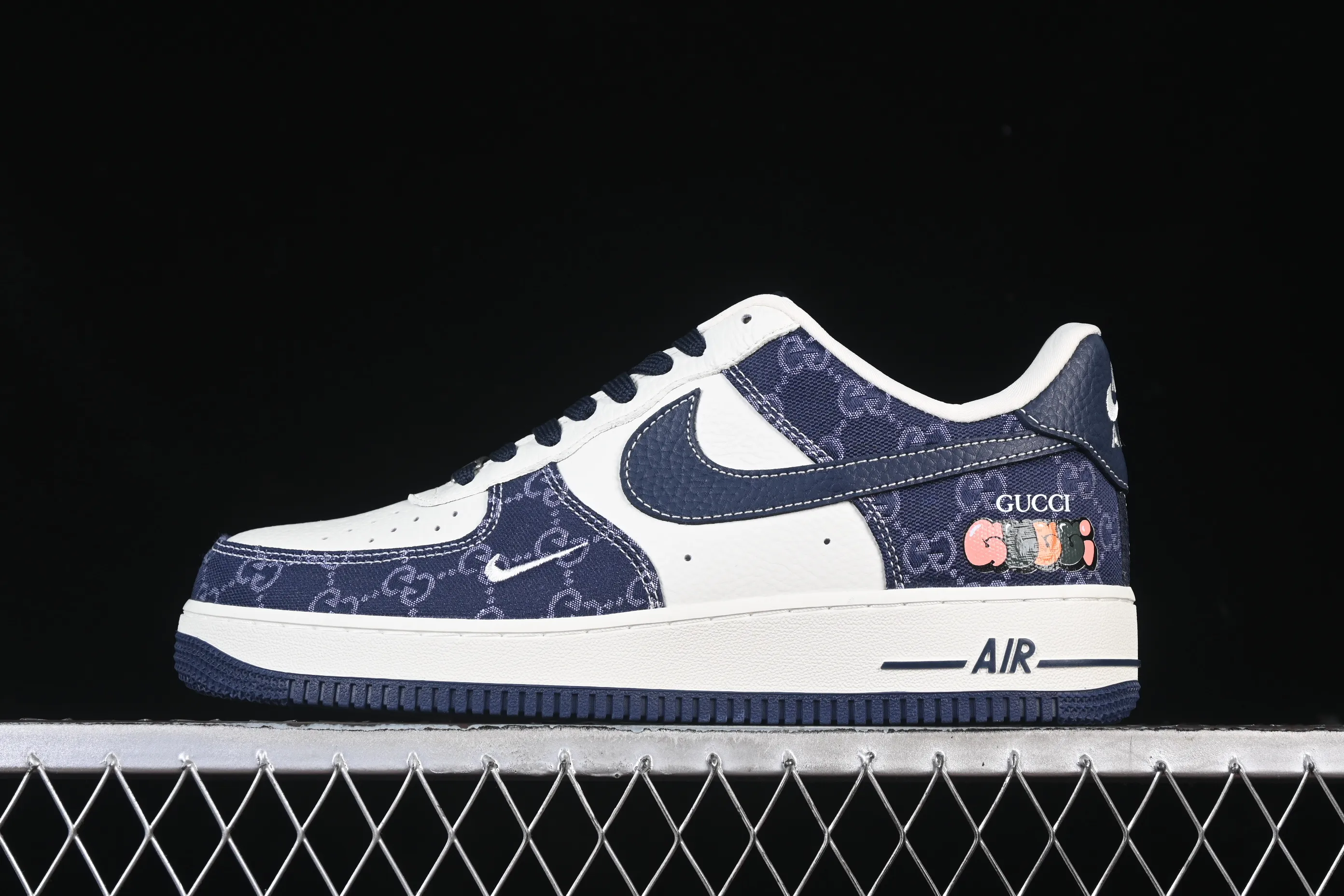 All categories Nk Air Force 1 Air Force series Nk Air Force 1 Low Air Force low-top Nike Air Force 1'07 Low Gucci joint navy blue denim Air Force 1 low-top casual sneakers SC0601-568